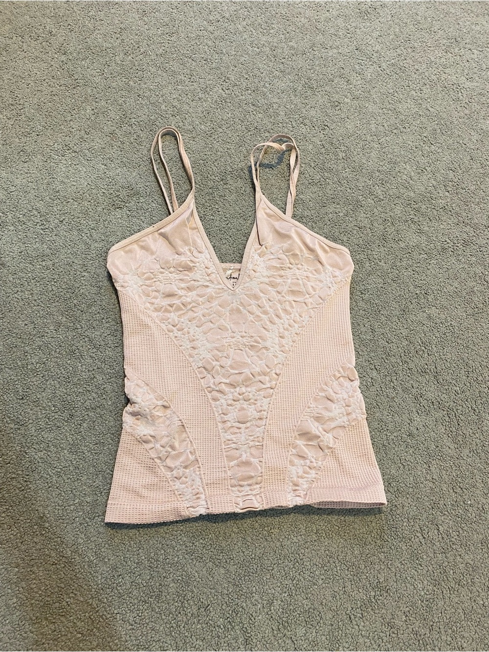 Free People Blush Lace-Panel Camisole